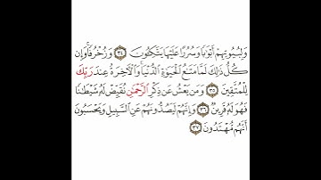 سورة الزخرف 9 القسم التاسع تكرار كيفي من .. ولبيوتهم أبوابا وسررا .. إلى .. ويحسبون أنهم مهتدون