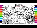 POPPY PLAYTIME CHAPTER 4 COLORING 🎨 | Draw &amp; Color All Characters | Huggy Wuggy, CatNap  #AC1100