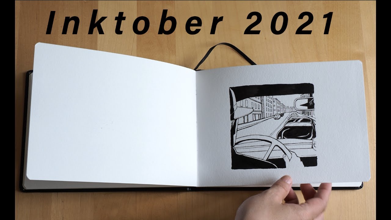 Inktober 2021 sketchbook flip-through