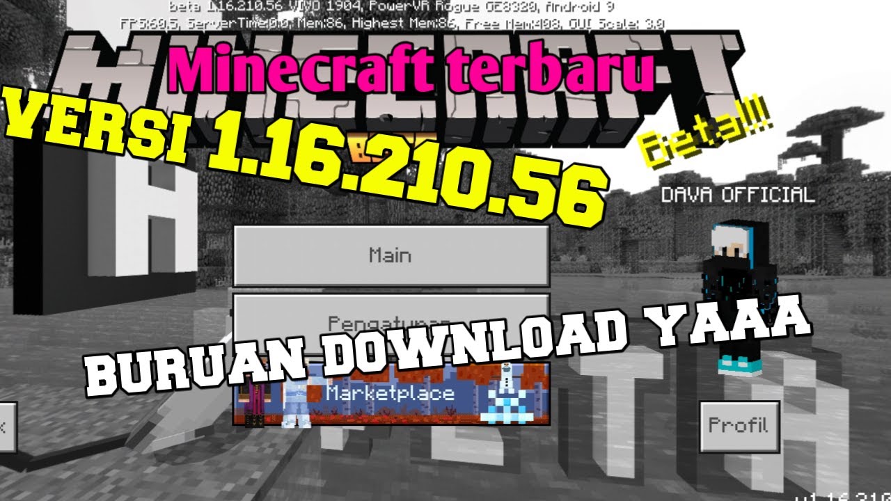 Minecraft pocket edition terbaru versi 1.16.210.56 YouTube