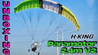 H-King Paramotor V2 w/LED Light Bar 2400mm (PNF) • UNBOXING • (English/Français 4K)