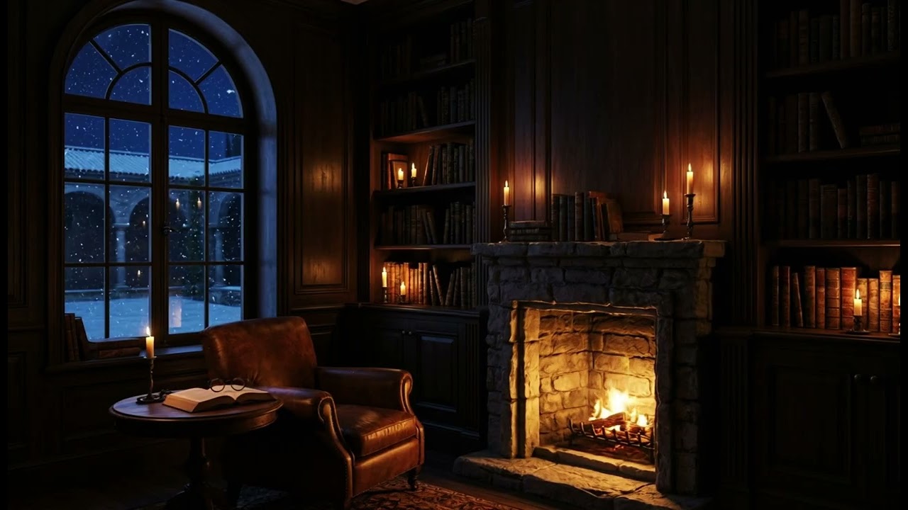 💤 Fireplace Sounds for Sleep | Cozy Night Ambience 🔥