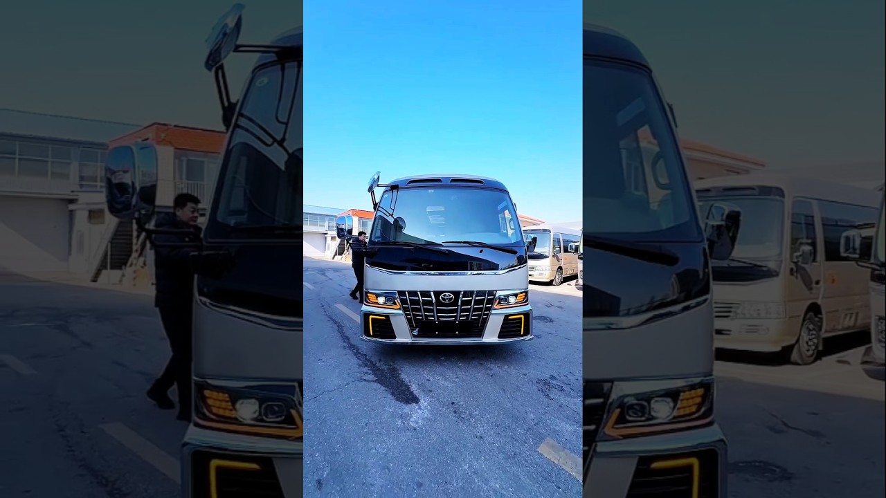 Toyota Coaster, a land-based first-class cabin, a 12-seat luxury vehicle.