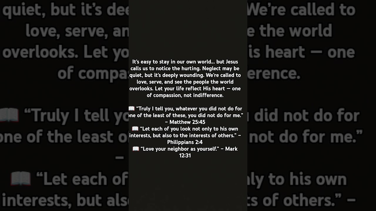 Neglect isn't neutral – it's unloving