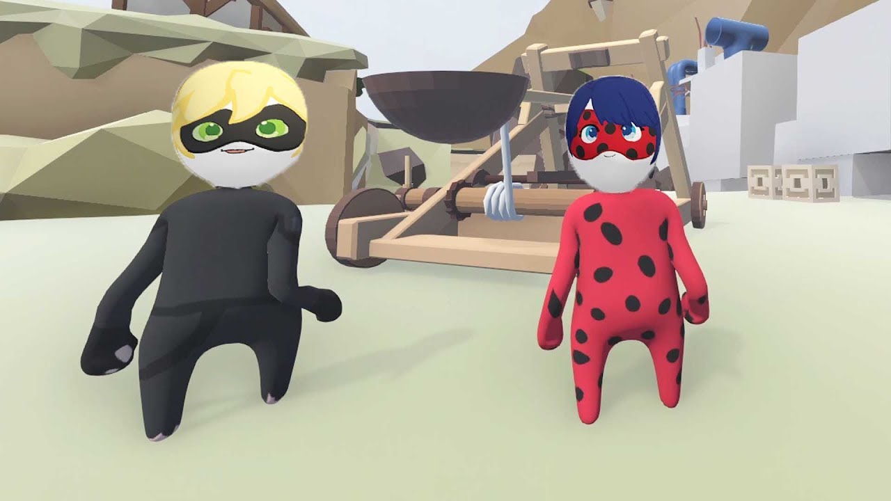 Mucize Uğur Böceği ile Kara Kedi Türkçe Oyunu Human Fall Flat YouTube