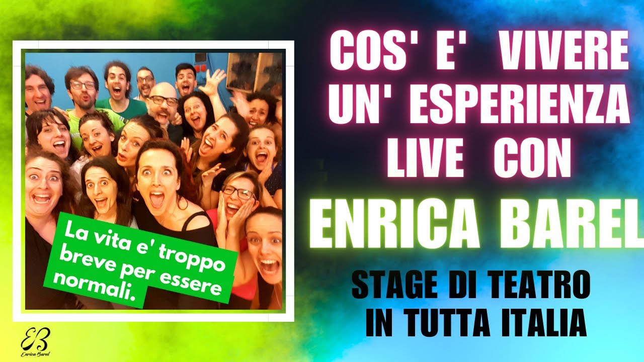 ECCO COM'E' UNO STAGE LIVE DI TEATRO CON ENRICA BAREL