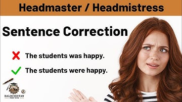 Sentence Correction in English | Headmaster /Mistress preparation | #bpsc