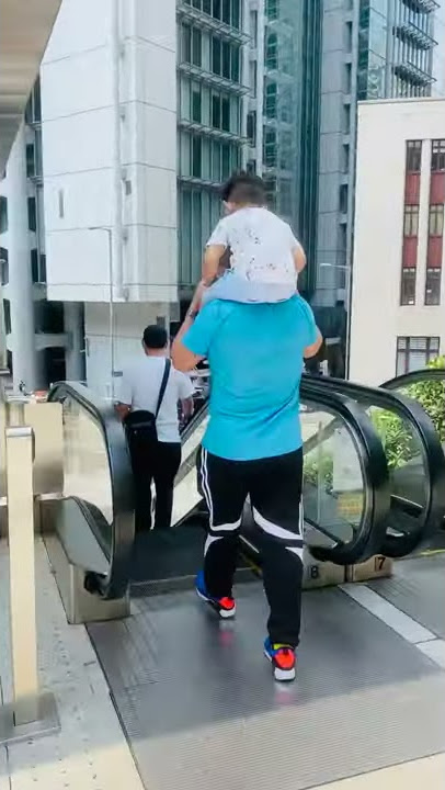 Dylan enjoying with daddy in Hong Kong