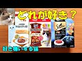 シーバ・三ツ星グルメ・モンプチ　どれが好き？　好き嫌いのある猫のエサ　【モフニャン】part201