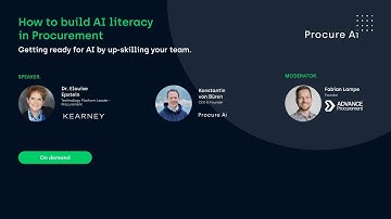 How to build AI literacy in Procurement feat. Dr. Elouise Epstein, Konstantin von Büren