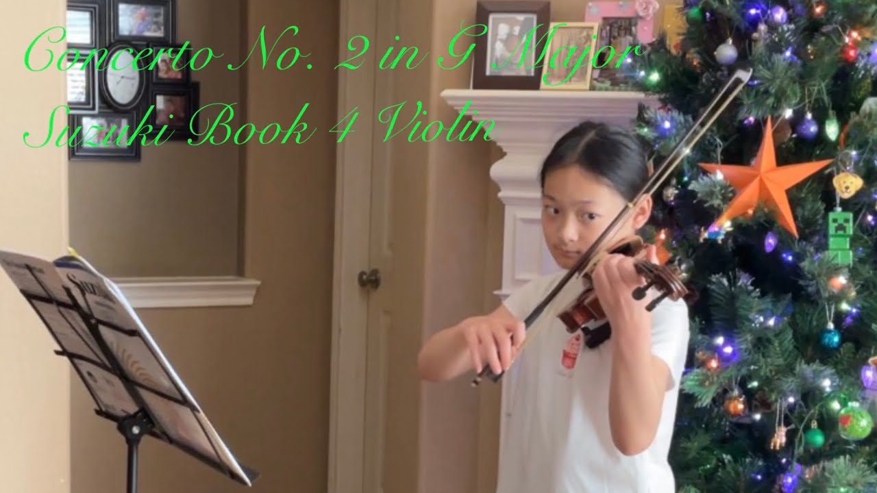 Concerto No. 2 in G Major Suzuki 4 Violin - YouTube
