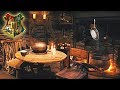 Hagrid's Hut [ASMR] ⚡ Harry Potter Ambience 🥚 Dragon egg  🔥 Cozy Fire 🍵 Warm Tea