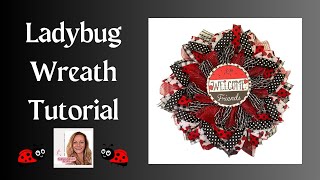 Do It Yourself Ladybug Summer Wreath Video, DIY Cruffle Method Mesh Wreath Tutorial