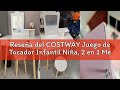 Reseña del COSTWAY Juego de Tocador Infantil Niña, 2 en 1 Mesa de Tocador y Taburete de Madera para