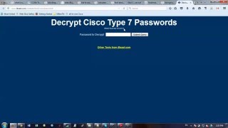 How to decrypt password Cisco device using online decryptor tools