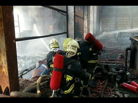 鹿港工廠火警 疑施工不慎肇禍