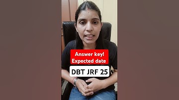 dbt jrf 2025 answer key ! expected date  #jrfexamshorts# shortsvideo