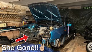 Pulling The Engine Out Of The Mk3 Golf Savoy! ( VR5 Swap )