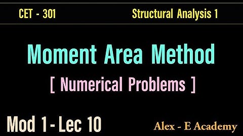 CET 301 - Structural Analysis 1 | Slope & Deflection Calc | Moment Area Method | Mod 1 - Lec 10