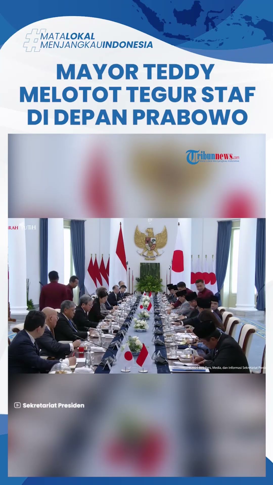 Lirikan Tajam Mayor Teddy, Geram Tegur Staf yang Suguhkan Minum saat Prabowo dan PM Jepang Bicara