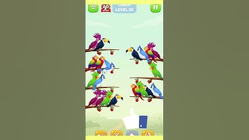 bird sort color puzzle game.  ##games #gaming #gameplay #angrybirdschallenge #shorts
