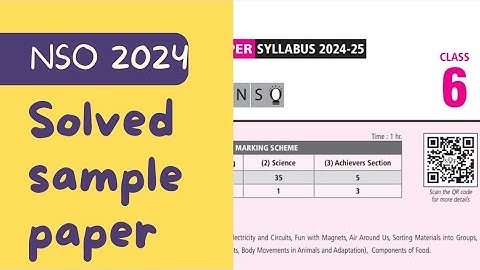 nso class 6 sample paper 2024/class 6 science Olympiad syllabus 2024/ class 6 nso 2024/