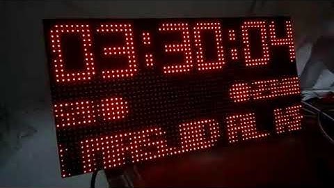 LED Clock Prayer Times JWS P4.75 NodeMCU ESP8266