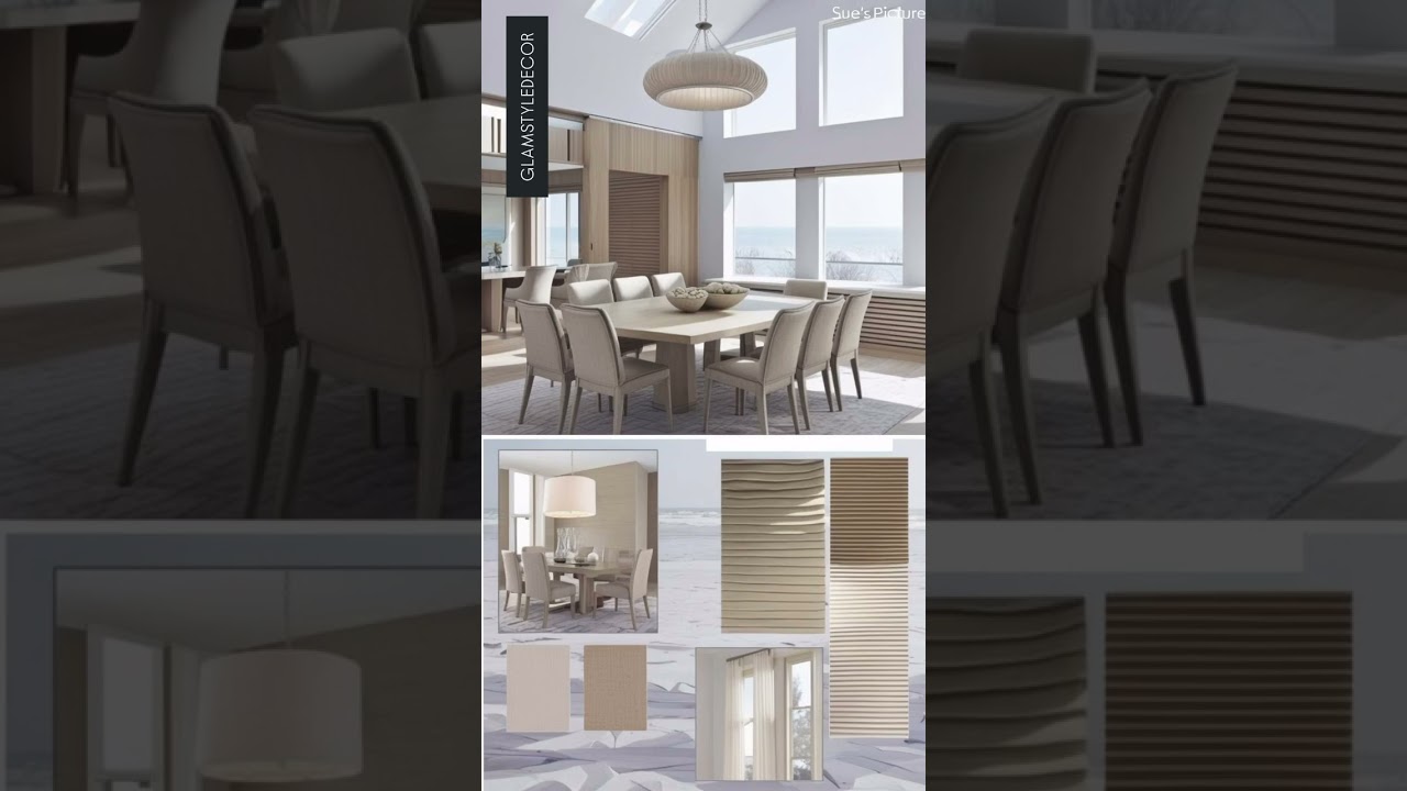 Neutral interior dining room inspo 