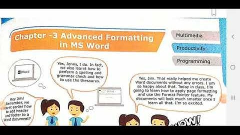 Class 6 Computer Chapter 3 Advanced Formatting in MS Word