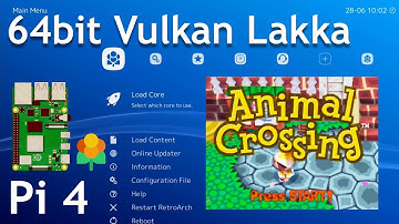 Raspberry Pi 4. Retroarch 64bit with Vulkan.