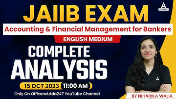 JAIIB AFM Exam Analysis 2023 | Accounting & Financial Management for Bankers | English Medium