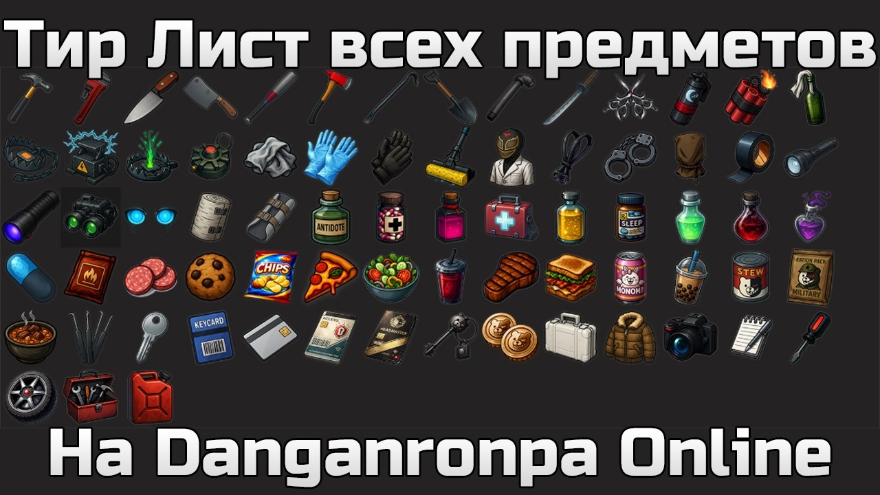 Dangnaronpa Online Tier List - Все предметы на быстрых играх