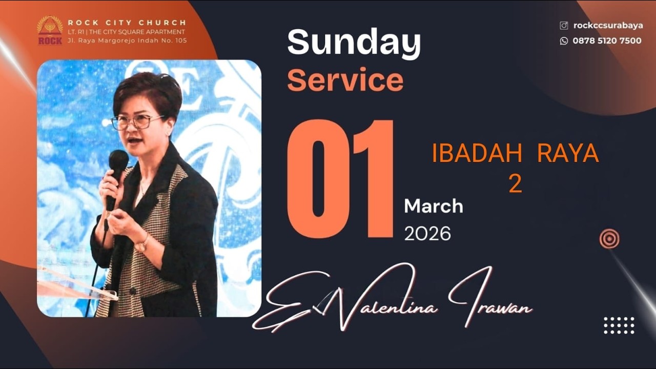 ROCK City Church Sunday Service | EV.VALENTINA IRAWAN | 01 MARET 2026