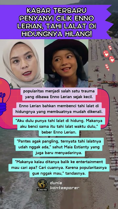 Kabar Terbaru Penyanyi Cilik Enno Lerian, Tahi Lalat di Hidungnya Hilang! #shorts