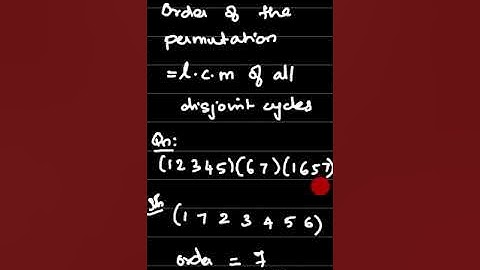find order of permutation -easy explanation