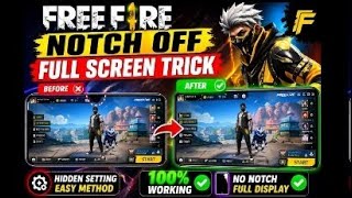 FREE FIRE NOTCH OFF KAISE KAREN FULL SCREEN TRICK #Freefire #2026 #viral #fullscreen