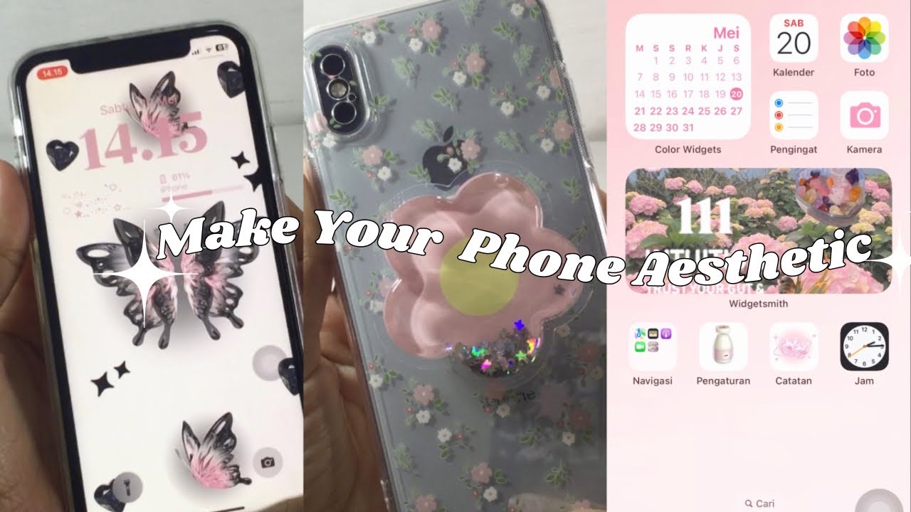 Make Your Phone Aesthetic Iphone Xs 🫧🌷🩰 custom ios 16 and cute case🫶