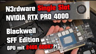 Single Slot GPU mit 24GB GDDR7?! 🔥😱 NVIDIA RTX PRO 4000 Blackwell SFF Edition &amp; N3rdware Ada Kühler