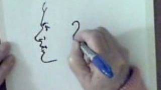 How to draw the profile of a mans face