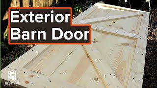 How to Make an Exterior Barn Door with Board and Batten Style | Backyardscape