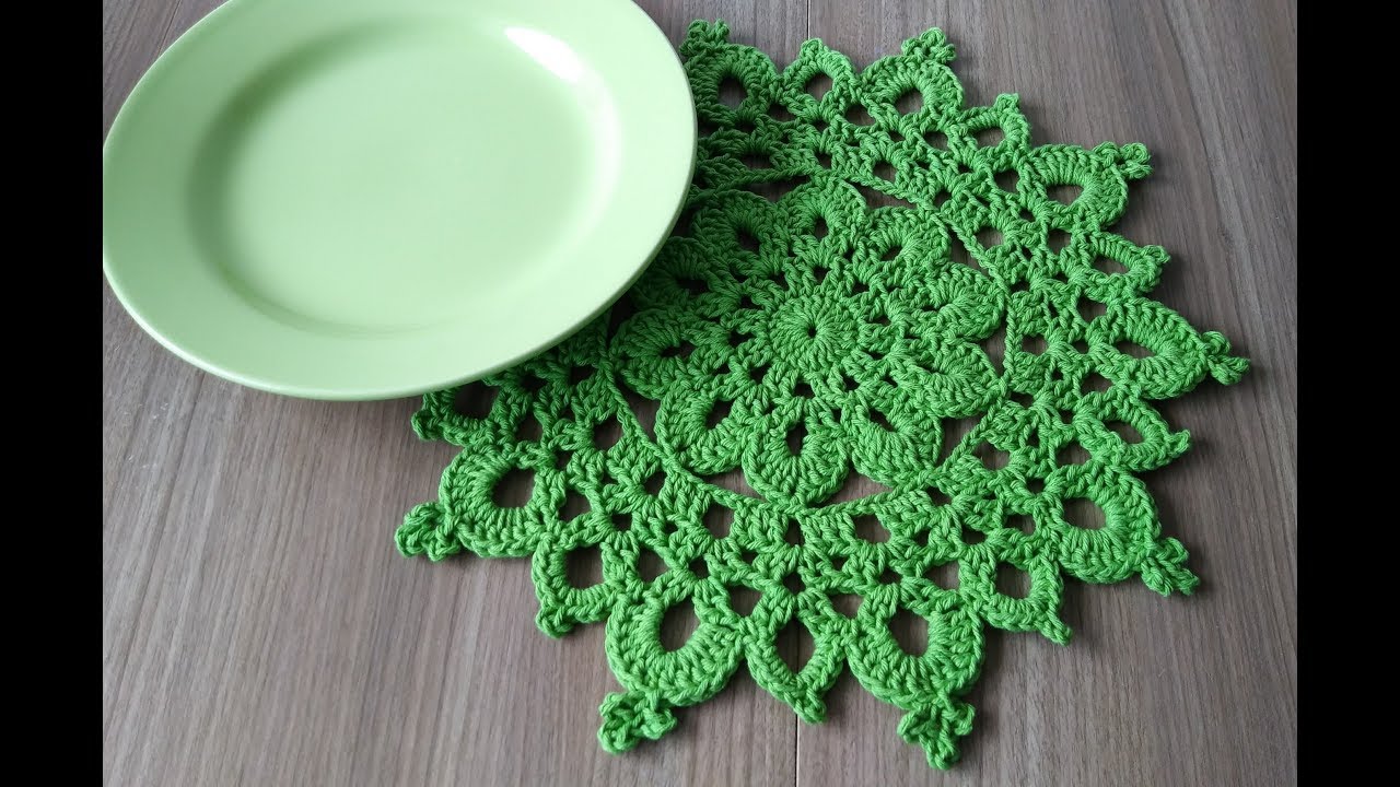 Sousplat Em Croche Flor Margarida Youtube Crochet Videos Crochet For Beginners Crochet Rug