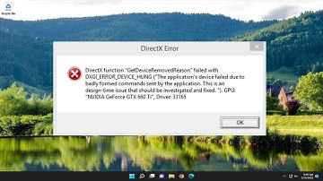 DirectX Function Getdeviceremovedreason Failed With DXGI Error [Solution]