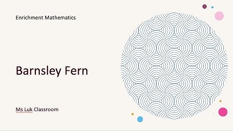 Enrichment Mathematics - Ms Luk Classroom - 38 Barnsley Fern