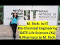 M tech in iit after b pharmacy  gate life sciences preparation  counselling and interview