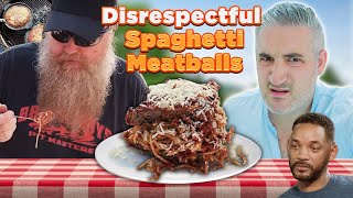 Italian Chef Reacts to Spaghetti in Meatball by BBQ Pit Boys