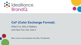 CxF (Color Exchange Format) | A BrandQ® Webinar screenshot 5