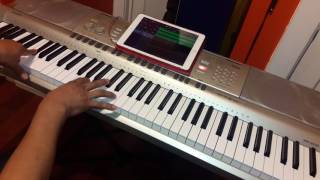 Video thumbnail of "Por un destello de tu Gloria Jesus Adrian Romero tutorial piano facil porun momento en tu presencia"