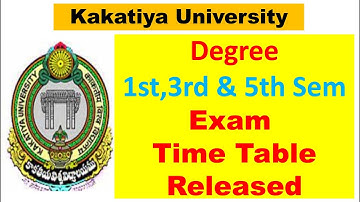 KU DEGREE 1st,3rd & 5th Sem Exam Time Table🔥 || KU UPDATES.COM