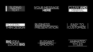 9 Elegant Animated Titles After Effects Templates