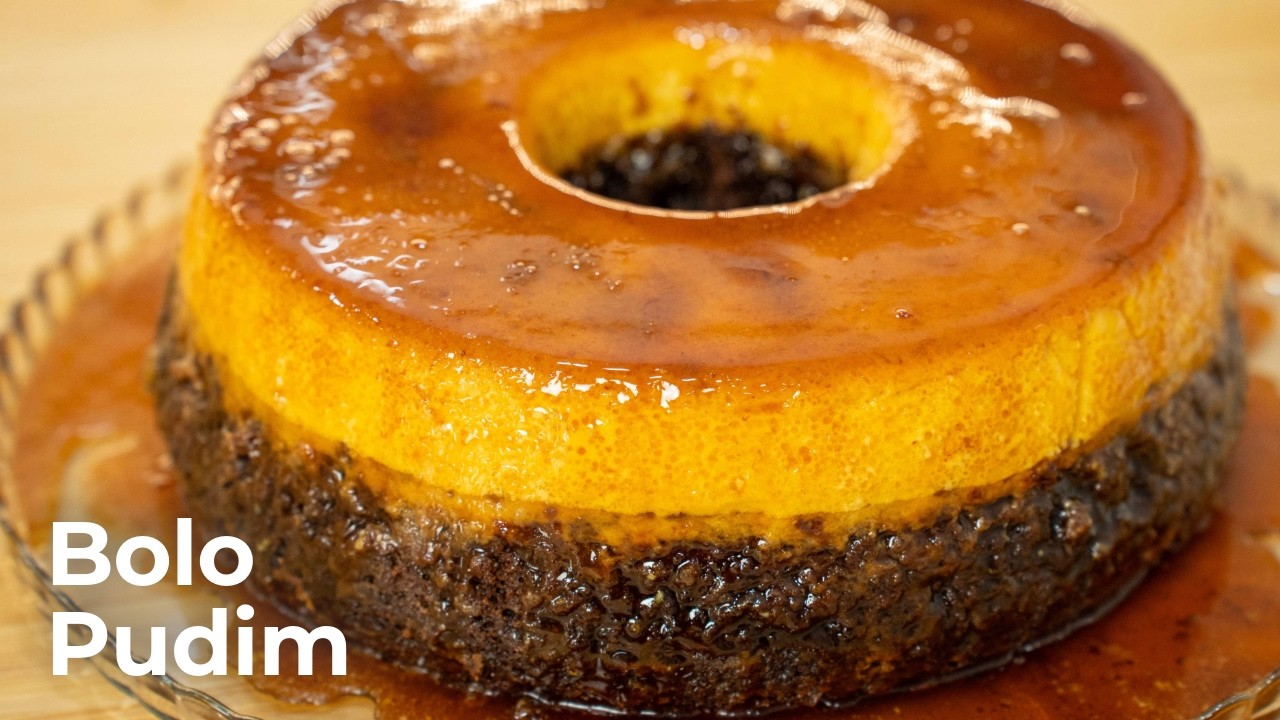 Bolo Pudim de Coco e Chocolate | Dois Sabores Numa Só Receita